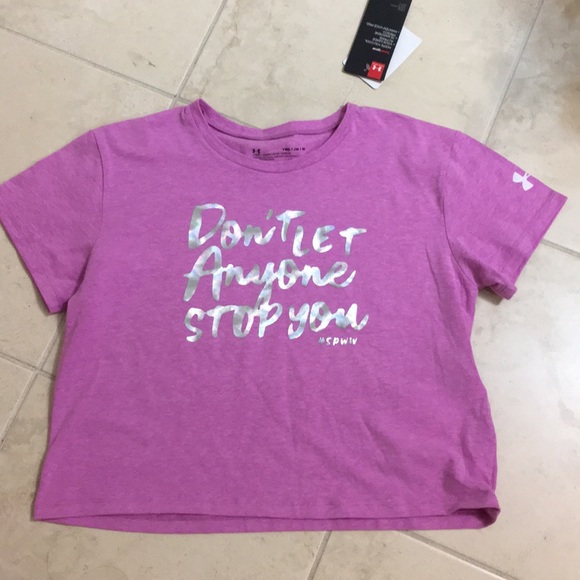 ♦️NWT #SPWW Under Armour “ Don’t Let Anyone Stop You “ Cropped - Picture 2 of 5